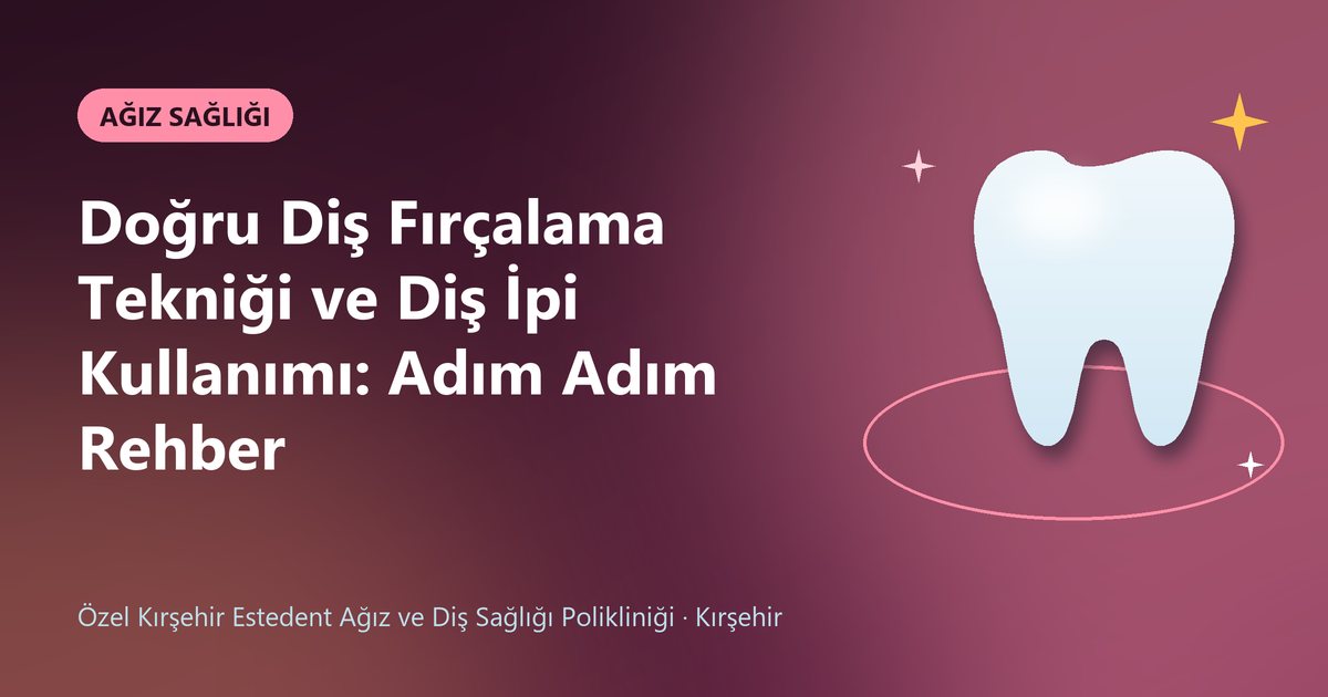 Doğru Diş Fırçalama Tekniği ve Diş İpi Kullanımı: Adım Adım Rehber – Estedent Diş blog kapak görseli