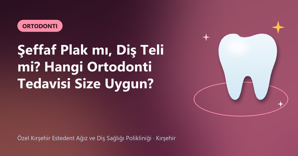Şeffaf Plak mı, Diş Teli mi? Hangi Ortodonti Tedavisi Size Uygun? – Estedent Diş blog kapak görseli